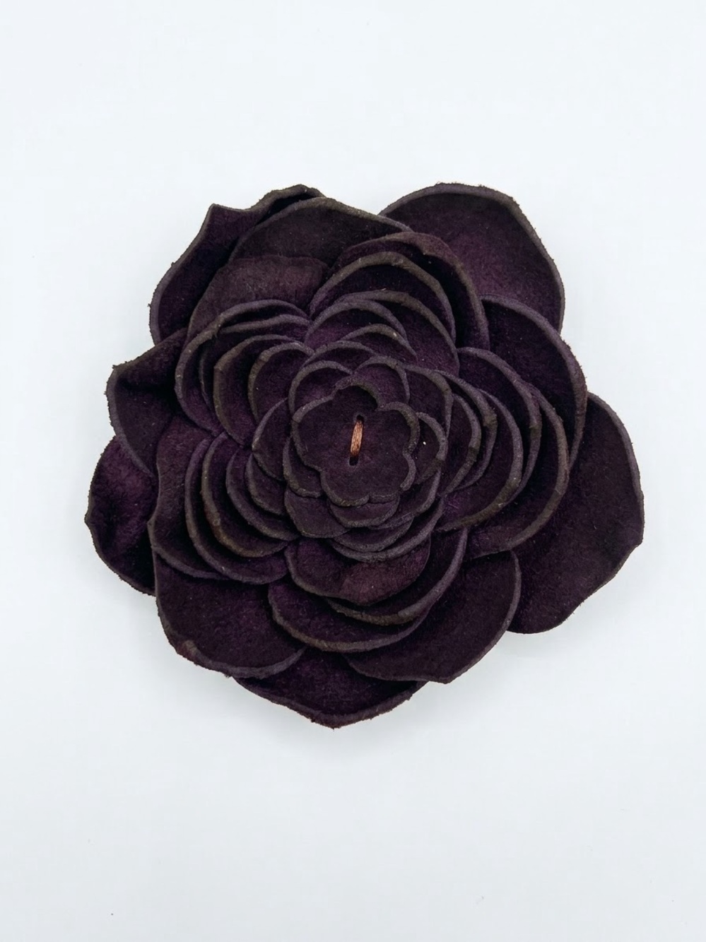 Leather Suede Flower Magnet (PLUM)